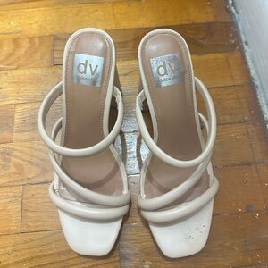 Dolce Vita Cream Strappy & Chunky  Sandals